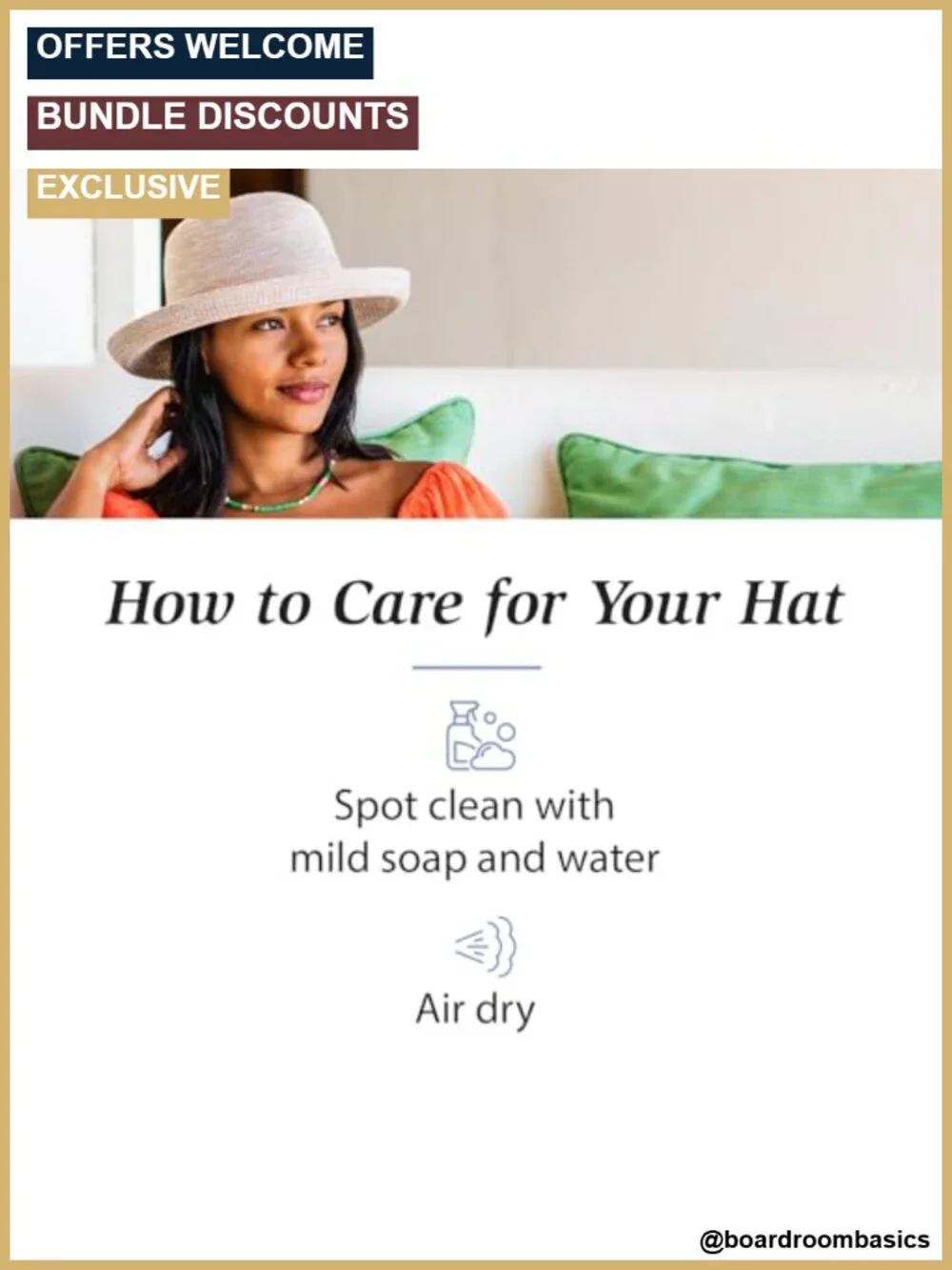 Women's Packable Wide Brim Sun Hat Adjustable Straw UV Protection